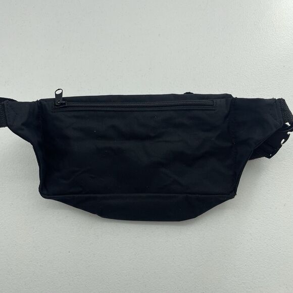 Vintage 80s Pro Spirit Black Canvas Fanny Pack Waist Belt Bag Hip Pack Grunge - Picture 5 of 16